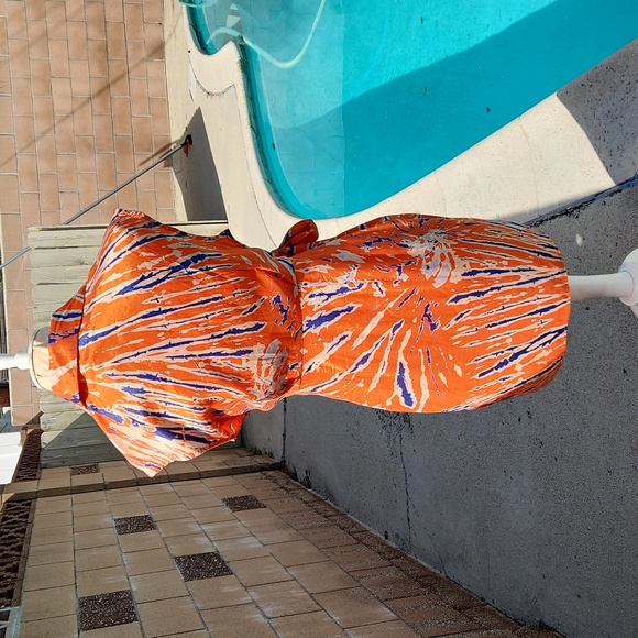 NWT Urban Outfitters Orange Wrap Mini Dress - Picture 7 of 10